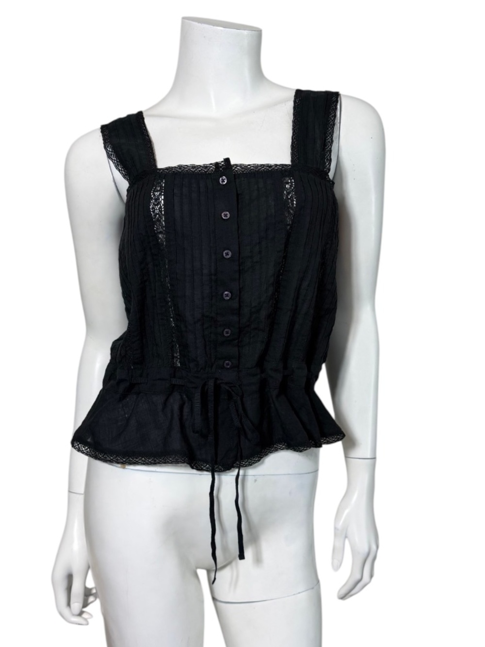 NWT The Great. The Victorian Cami in Black Size 0